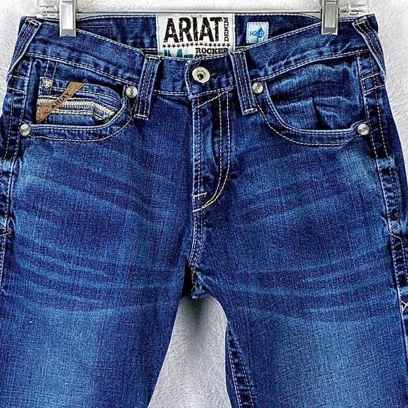 Ariat Other - Ariat M7 Rocker Straight Jeans Men 30x36 (30x34) Salton Faded Whiskered Western